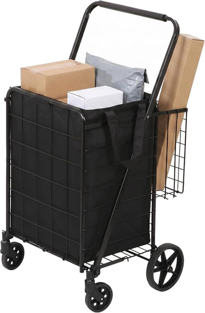 Foldable Shopping Utility Cart Portable Grocery Cart by Saicool