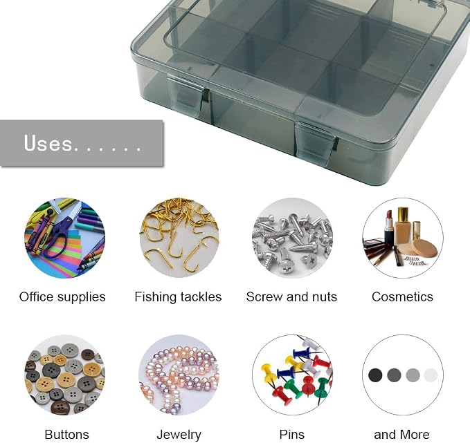 9 Grids Art Craft Supply Organizer Storage Containers, Compartment Storage Box - Image 6