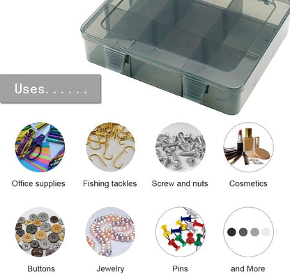 2 Pack Plastic Storage Organizer Box, Storage Container, Jewelry Organizer - Image 6