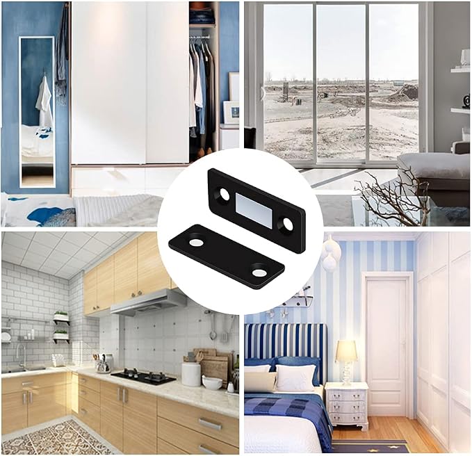 Mousike Magnetic Door Catch Ultra Thin Cabinet Magnets Stainless Steel Drawer - Image 7