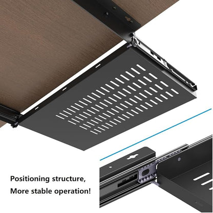 JINGCHENGMEI 21 inch Sliding Under Desk Laptop Mount - Image 4