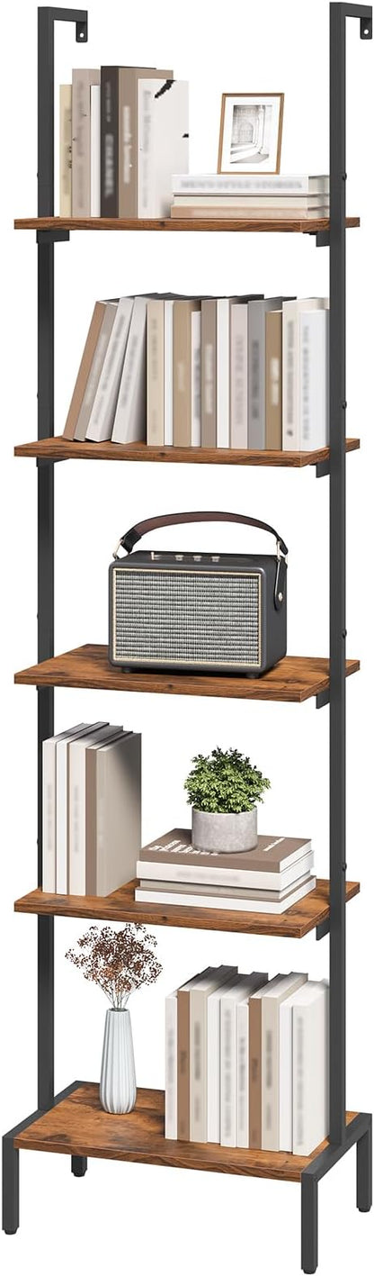 Ladder Shelf, 5-Tier Bookshelf, Ladder Bookcase by MAHANCRIS