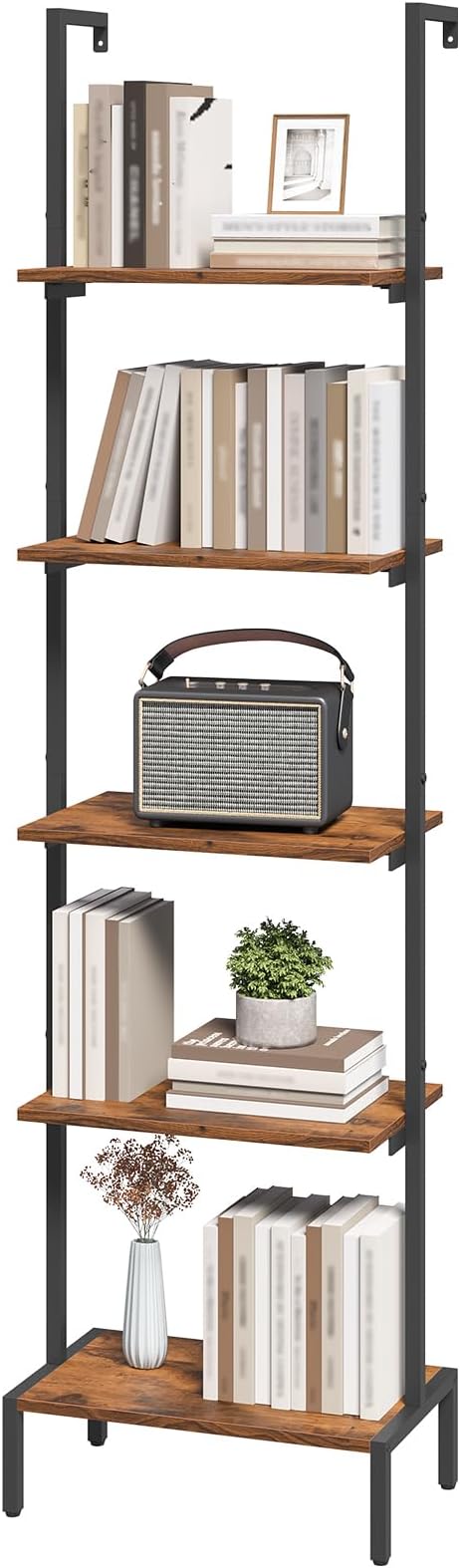 Ladder Shelf, 5-Tier Bookshelf, Ladder Bookcase by MAHANCRIS