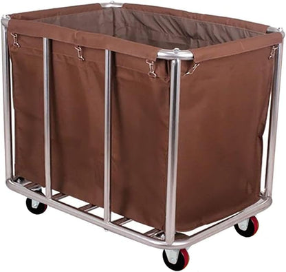 Commercial Laundry Cart with Wheels, Large Industrial Rolling Laundry Basket by Graywlof