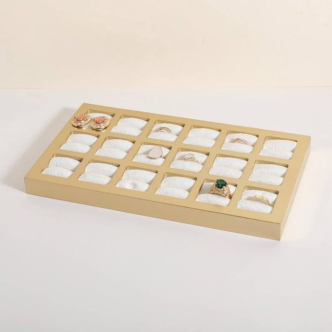 GemeShou Velvet Ring Storage Organizer Tray by GemeShou