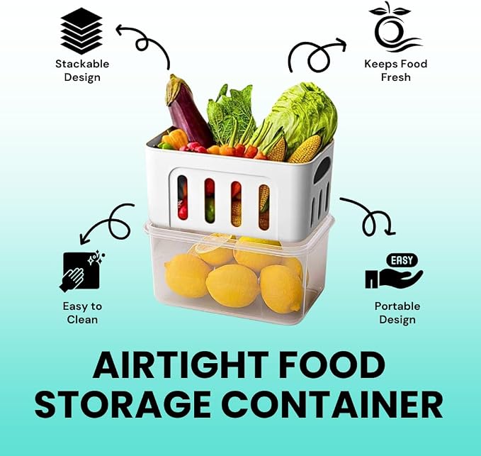 5-Pack Fruit Containers for Fridge Keep Fresh – Airtight Food Containers - Image 4