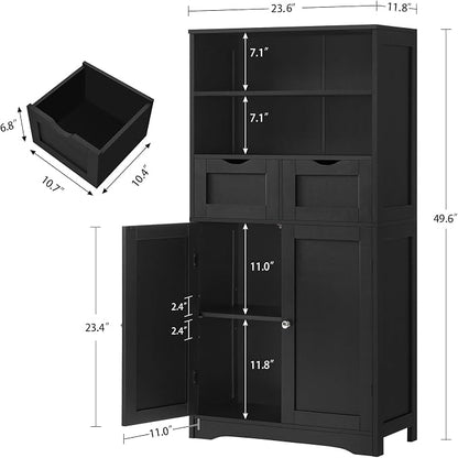 Iwell Tall Storage Cabinet, Bathroom Cabinet - Image 3
