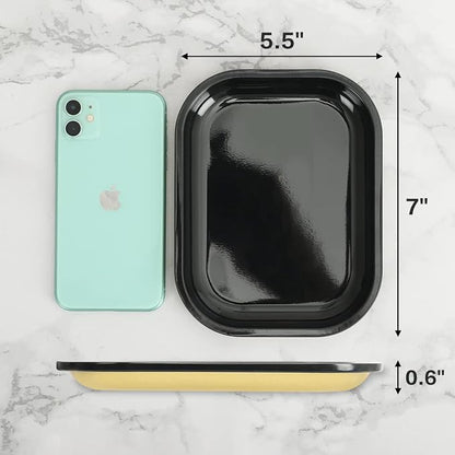 HOKirin Metal Tray with Soft Magnetic Lid, Metal Small Tray with Spill Proof - Image 5