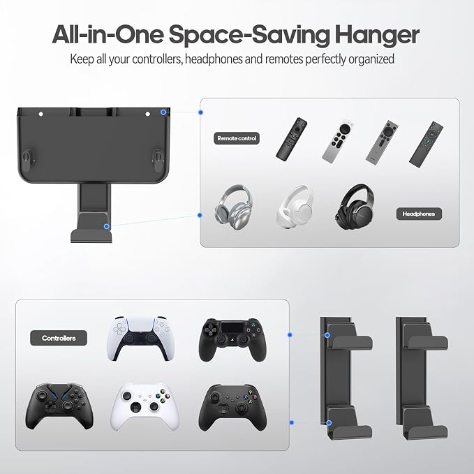 Controller & Headset & Remote Holder Wall Mount - Image 3