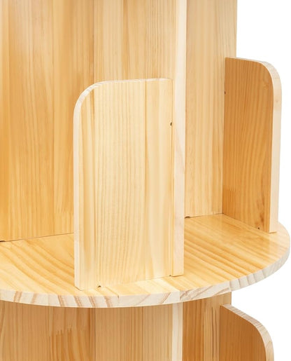 Rotating Bookshelf, Revolving Bookcase, Stackable Bookshelf Organizer, Swivel - Image 6
