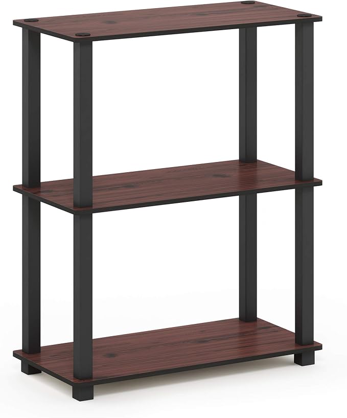 Furinno TURN-S-TUBE Storage Shelves, 3-Tier Book Shelf, Corner Shelf, Toolless - Image 6