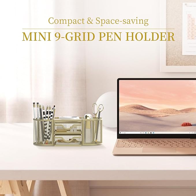 SUPEASY Mesh Desk Organizer, Desk Organizers and Accessories, Pen Holder - Image 2
