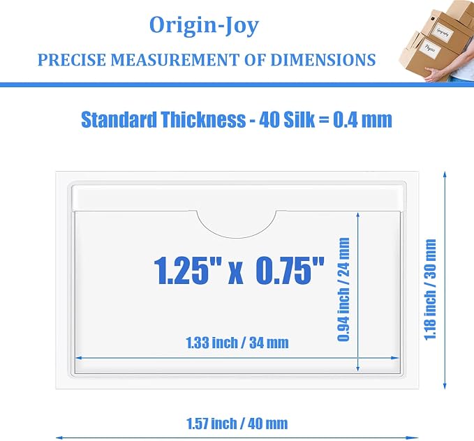 Origin-Joy 25 PCS Self-Adhesive Index Label Pockets - Image 2