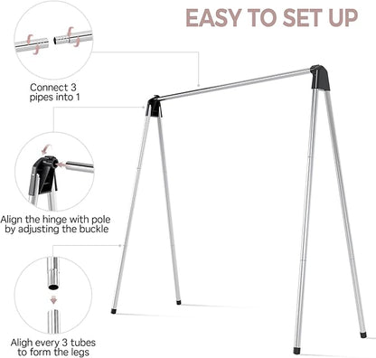 TOOLF Clothes Drying Rack Foldable, Laundry Drying Rack Stainless Steel - Image 5