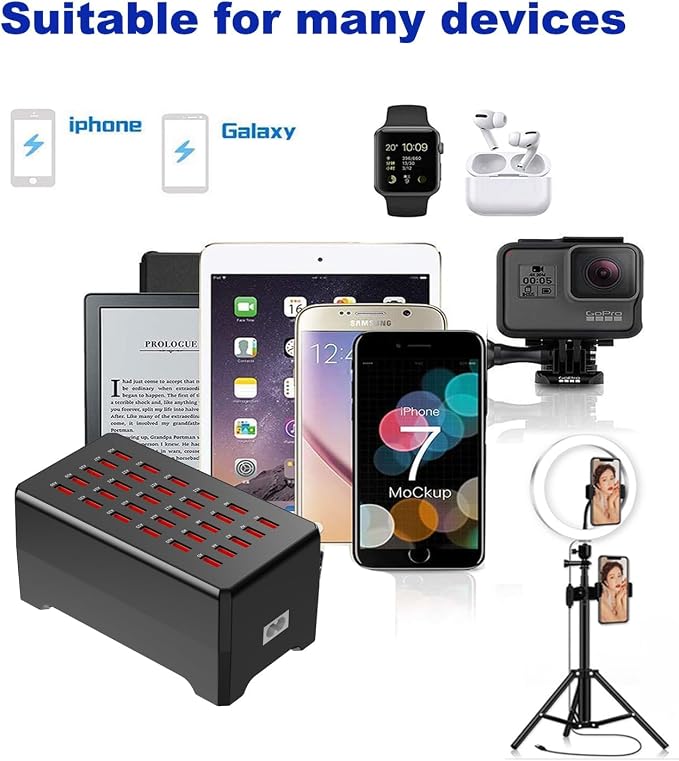 150W 30-Port Multi-Device USB Charging Station - Image 7