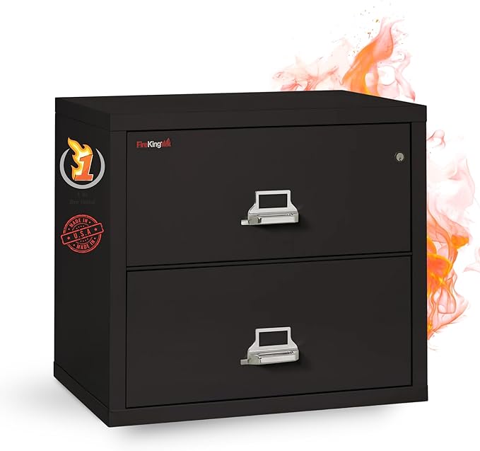 FireKing Fireproof Lateral File Cabinet, 27.75" H x 31.19" W x 22.13" D by FireKing