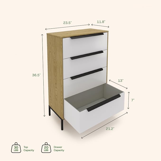 tinge Lira Premium Fabric Dresser - Image 3