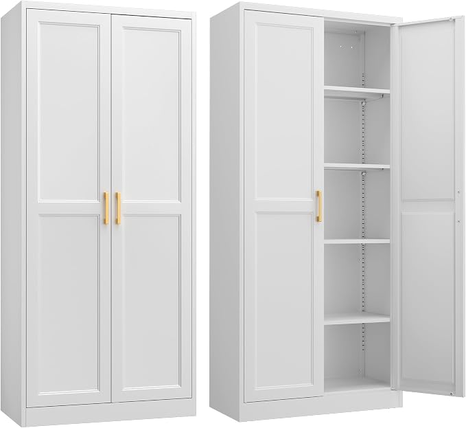 Steeloong 71"Metal Pantry Storage Cabinet by Steeloong