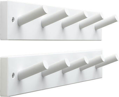 SKOLOO Wooden Wall Mounted Coat Rack, 5 Pegs Bamboo Wall Hook by SKOLOO