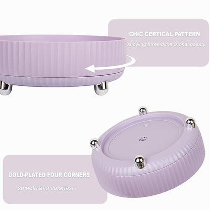 Anyoifax Makeup Perfume Organizer Tray 360 Degree Rotating Lazy Susan Skincare - Image 3