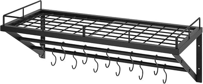Pot Rack, 30 Inch Wall Mounted Pot Rack, Kitchen Pot and Pan Organizer - Image 7