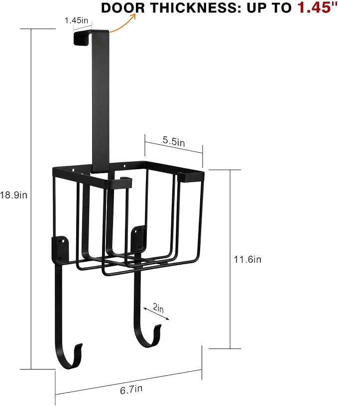 ORLESS Over The Door/Wall Mount Ironing Board Hanger, Laundry Room Iron and - Image 6