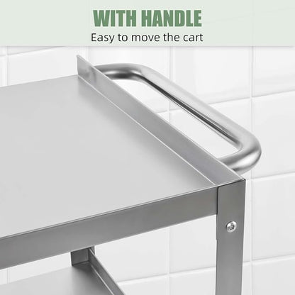 Hally Stainless Steel Utility Cart 3 Tier NSF Commercial Heavy Duty Metal - Image 3