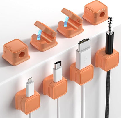 8 Pack Magnetic Cord Organizer, Easy Secure Adhesive Cable Management, Wire by Costop