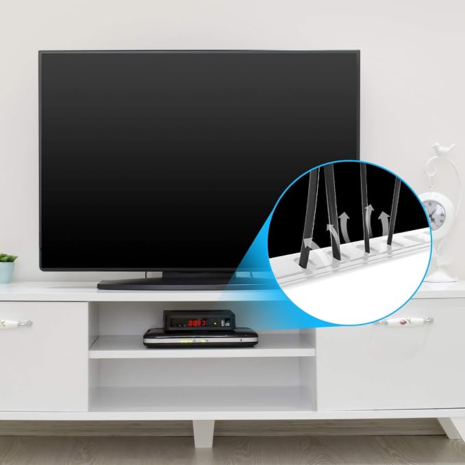 YECAYE 4x15.7in Cable Management, Large Capacity Cable Organizer, Cord Hider - Image 4