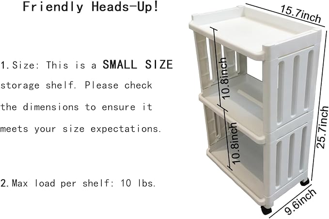 Rolling Storage Utility Cart Slim Organizer Shelf - Image 4