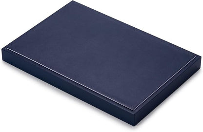 Oirlv Stackable Necklace Pendant Bracelet Organizer Tray Blue Leather Jewelry - Image 7