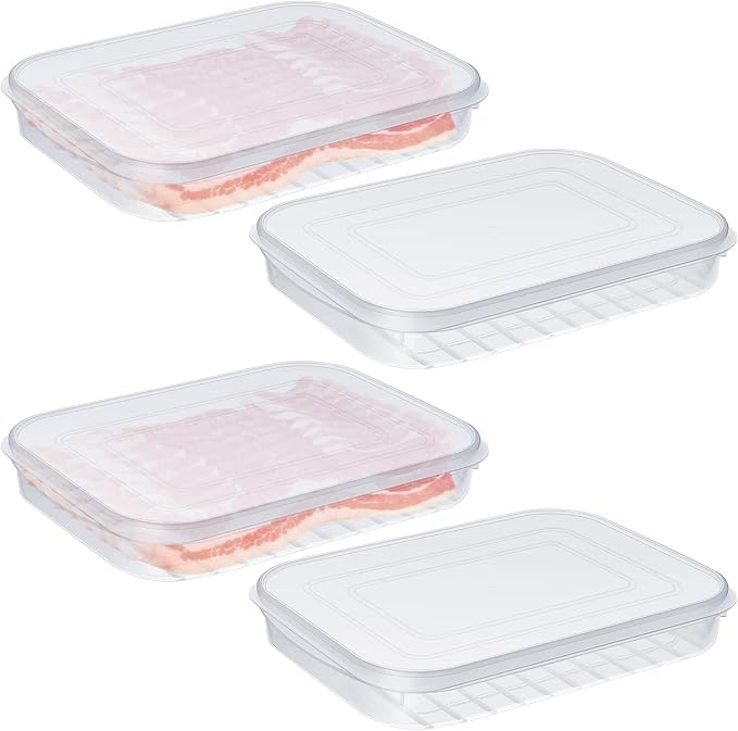 Suclain 4 Pcs Bacon Keeper Deli Meat Container by Suclain