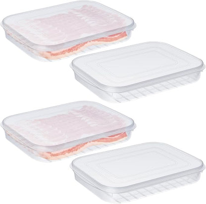 Suclain 4 Pcs Bacon Keeper Deli Meat Container by Suclain