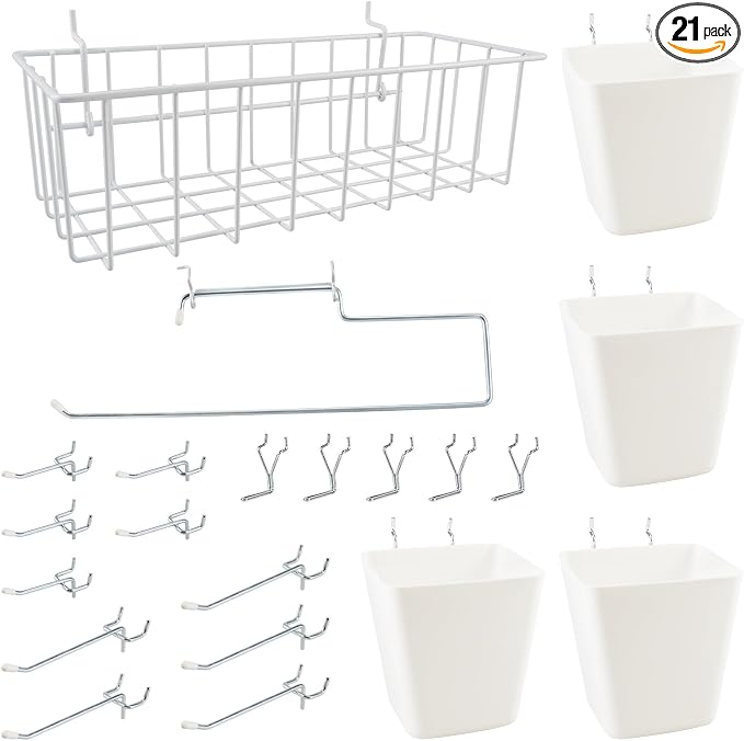 G.CORE Peg Board Organizer 21 Pack, Pegboard Accessories by GCORE