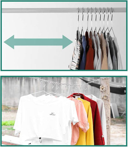 Hangers 10 Pack Clothes Hanger Strong Heavy Duty Stainless Steel Metal Ultra - Image 7