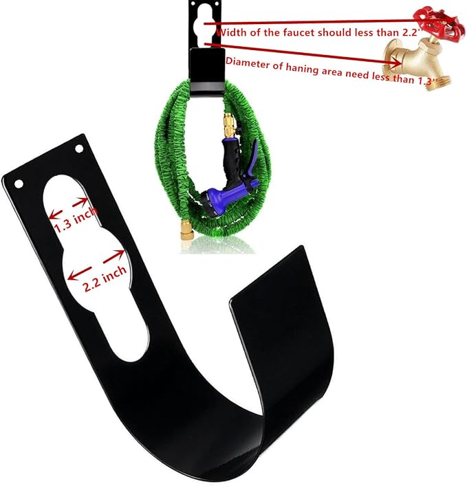 Garden Hose Hanger Wall Mount Heavy Duty Hose Holder Hook - Image 3