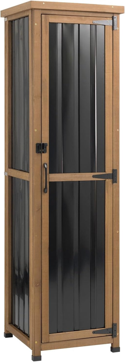 Ketive 62" Tall Outdoor Storage Cabinet, Narrow Garden Storage Cabinet by Ketive