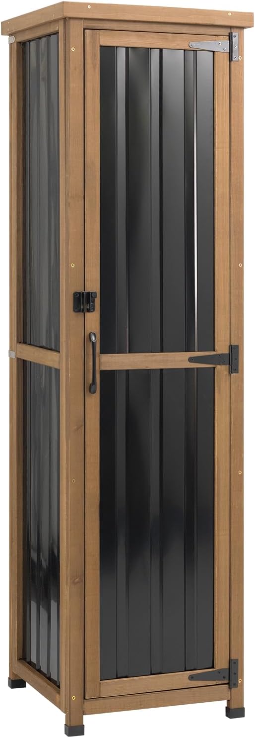 Ketive 62" Tall Outdoor Storage Cabinet, Narrow Garden Storage Cabinet by Ketive
