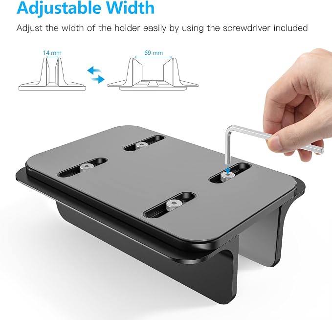 OMOTON Vertical Laptop Stand Holder, Desktop Aluminum Stand - Image 6