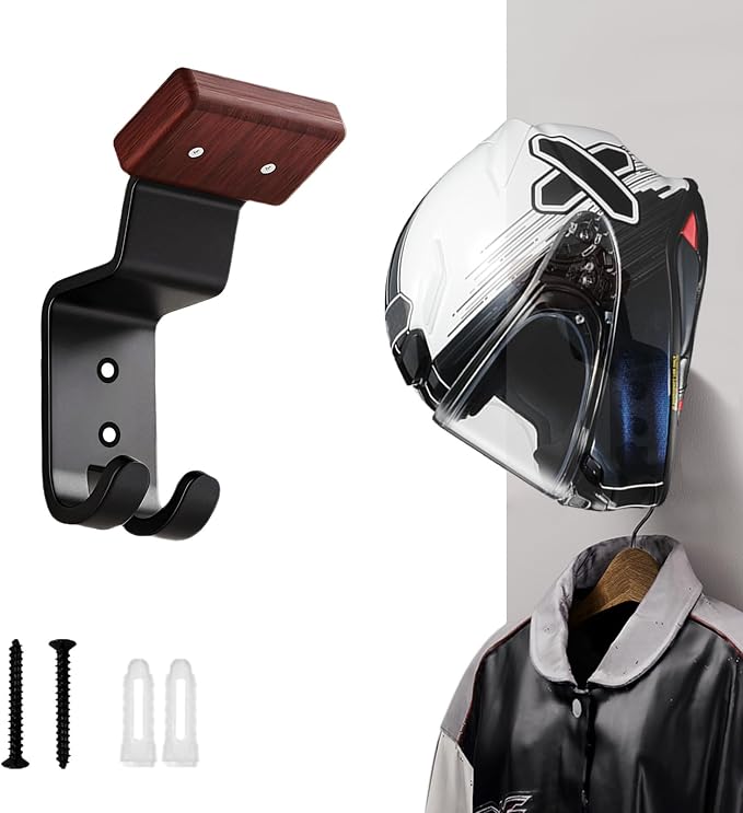 Motorcycle Helmet Holder Wall Mount by Unknown