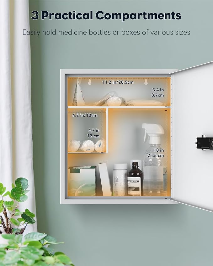 Uniclife Wall Mount Medicine Cabinet - Image 4