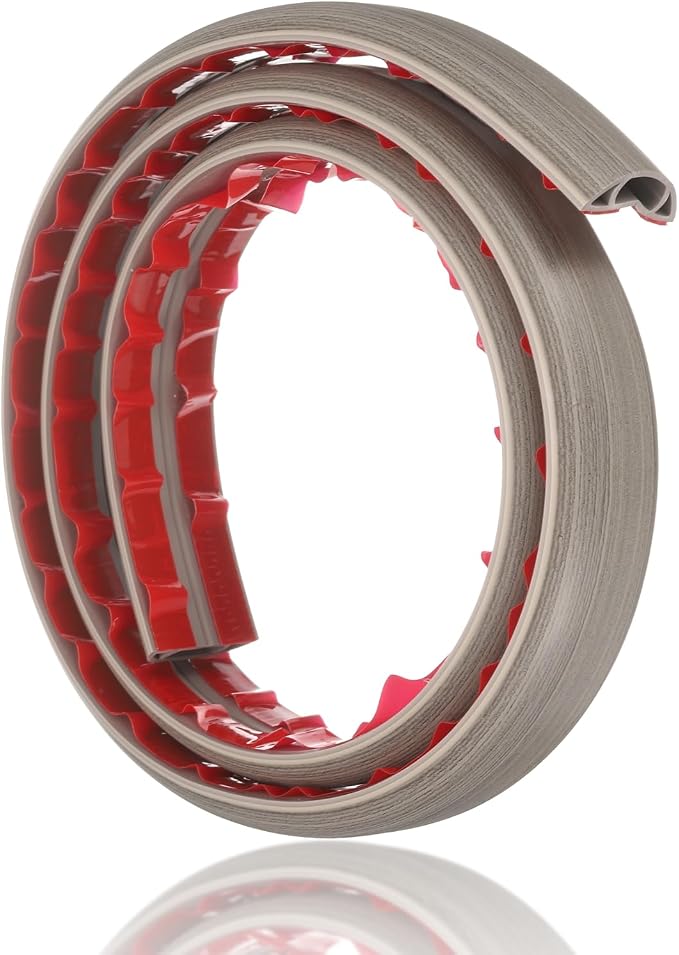 HARFINGTON 4ft Cord Cover Floor W0.6 x H0.33 Inner Channel PVC Hide Extension - Image 3