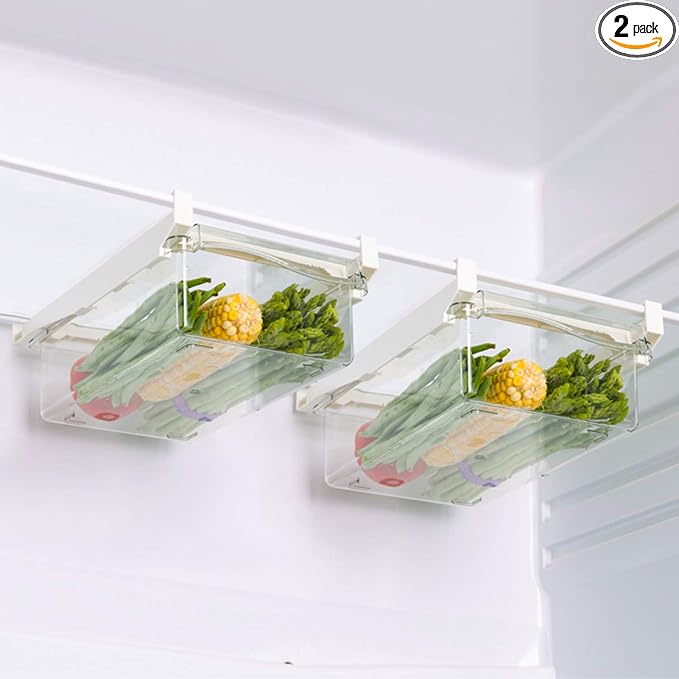 URALFA Fridge Drawer Organizer, Adjustable Refrigerator Drawers by URALFA