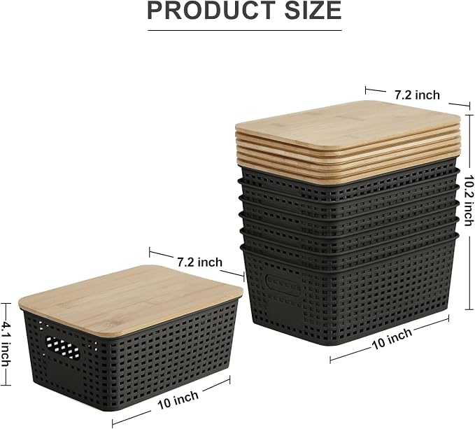 Bagnizer Small Plastic Storage Bins - Image 2