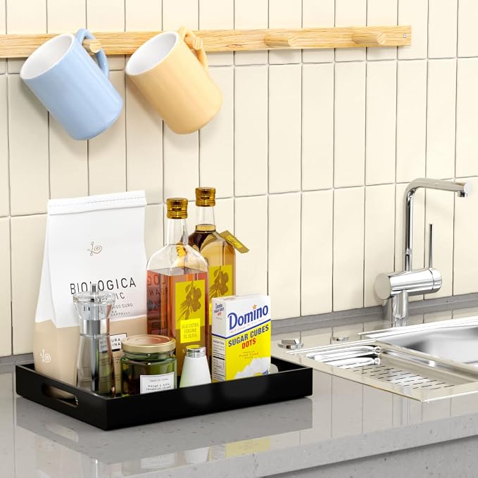 NIUBEE Black Serving Tray 12x16 Inches - Image 6