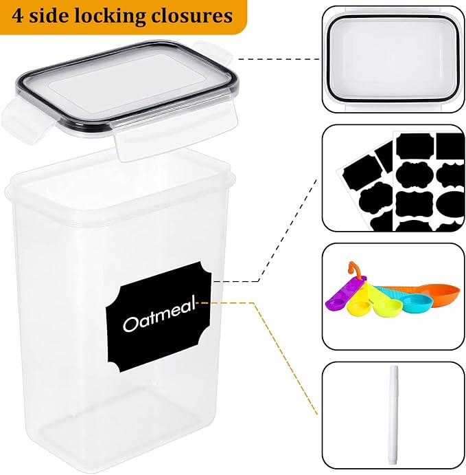8 Pack Airtight Food Storage Containers - Image 3