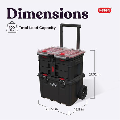 Stack N’ Roll 4-Piece Rolling Tool Storage System – Includes Large Rolling Tool - Image 2