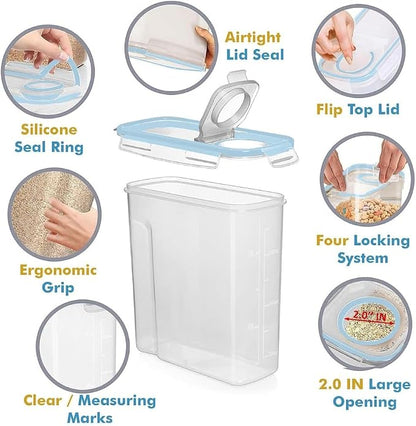Shazo 2 Pack Small Airtight Cereal Containers Storage - Image 4