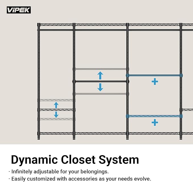 VIPEK V5 Portable Closet Wardrobe Heavy Duty Clothes Rack, Freestanding Metal - Image 8