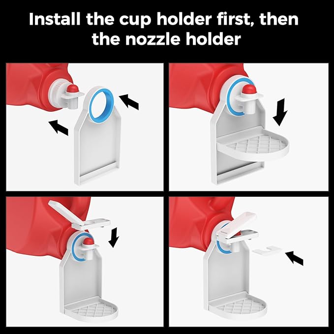 Laundry Detergent Dispenser Cup Holder & Nozzle Force-Saving Switch, Soap - Image 6